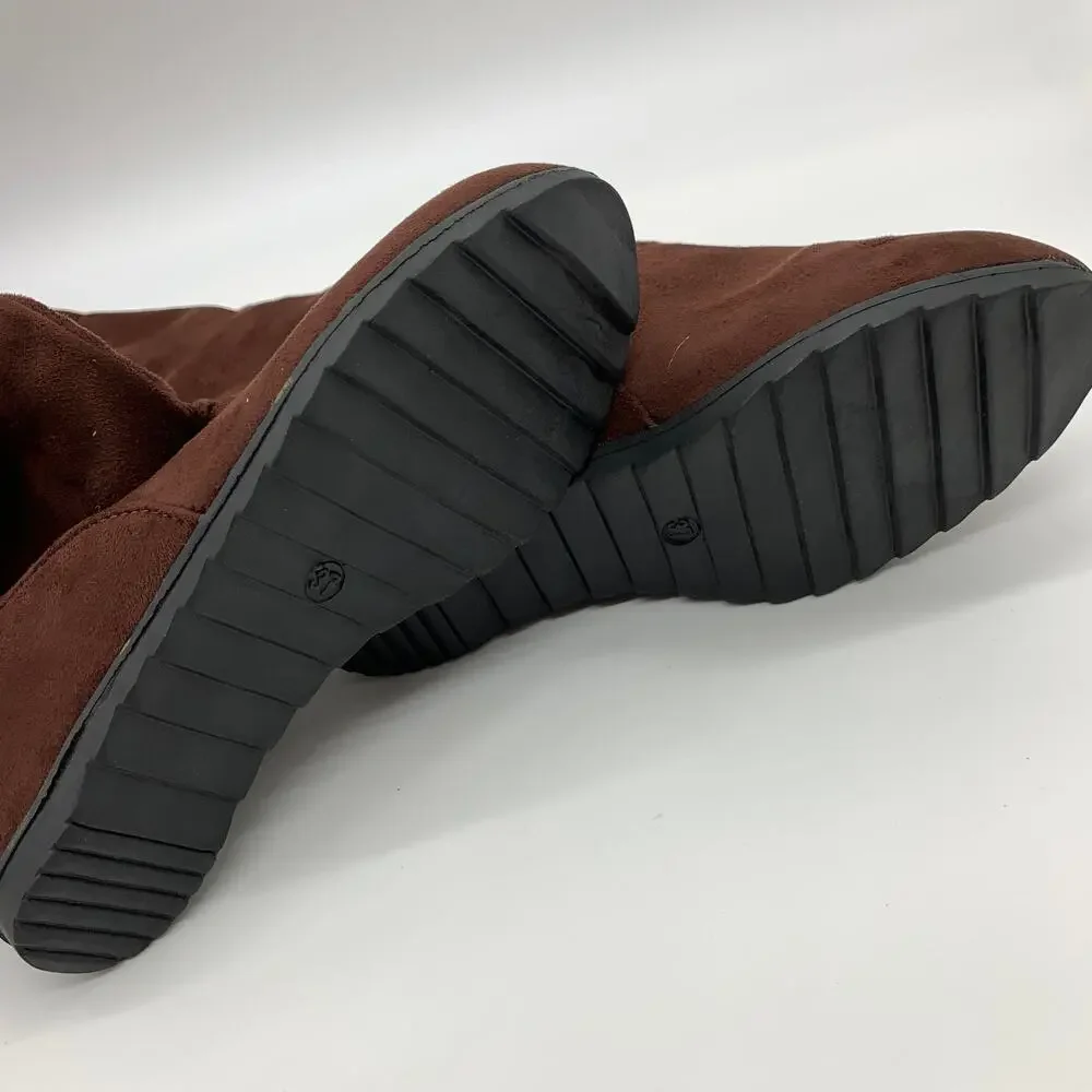 Women's Brown Boots Size 6.5 Over The Knee Wedge Boot